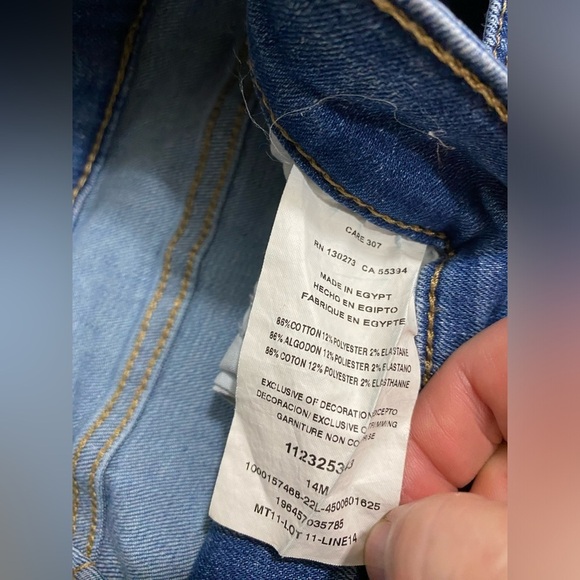 Lee Heritage Jeans Women’s Size 14M Blue Medium Wash Distressed Straight Leg - Picture 7 of 8